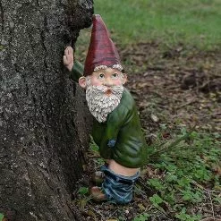 Unbranded Sunrain Garden Gnome Huumori Puutarhapatsas Polyresin Garden Gnome -patsas