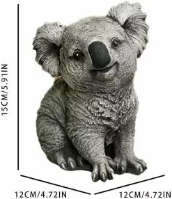 Cold Frost Resin Animal Garden Statue Koala Bear Outdoor Sculpture Ornaments Funny Outdoor Sculpture