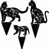 Cold Frost 3 Pack Metal Cat Garden Statues Black Cat Silhouette Cat Decorative Garden Stakes Garden Outdoor Statues Animal Stakes For Yard Decor And Lawn Ornamen -Piha myymälä 557929159 max
