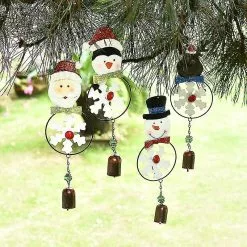 Unbranded Creative Iron Christmas Wind Chime Color Pendant Home Santa Bell Balcony Garden Decoration -Piha myymälä 560047506 max