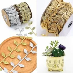 Unbranded 2pcs Leaf Ribbon - 10m Long - For Crafts,garden Decor(silver,gold) 10 Unbranded 2pcs Leaf Ribbon - 10m Long - For Crafts,garden Decor(silver,gold) -Piha myymälä 573787226 max