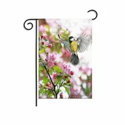 Unbranded Spring Hummingbird Bird Garden Flag Outdoor Decoration 30x45cm