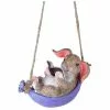 Unbranded Swing Cute Resin Rabbit,garden Statue Landscape Hanging Simulation -Piha myymälä 574374264 max