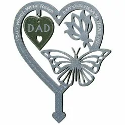Unbranded Heart Shaped Plaque Ornament Metal Word Card Compatible With Garden Flower Pot-2