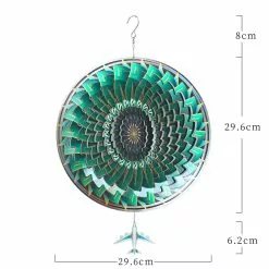 Unbranded Colorful 3D Wind Spinner Airplane Stainless Steel Wind Chime For Garden -Piha myymälä 605906496 max