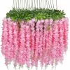 Unbranded 24 Pieces Of 3.6 Feet/piece Of Artificial Flowers And Fake Wisteria Garlands For Hanging Wisteria Silk Flowers, Suitable For Home Garden Wedding Party -Piha myymälä 613193340 max