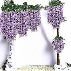 Unbranded 24 Pieces Of 3.6 Feet/piece Of Artificial Flowers And Fake Wisteria Garlands For Hanging Wisteria Silk Flowers, Suitable For Home Garden Wedding Party -Piha myymälä 613193345 max