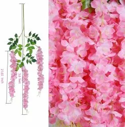 Unbranded 24 Pieces Of 3.6 Feet/piece Of Artificial Flowers And Fake Wisteria Garlands For Hanging Wisteria Silk Flowers, Suitable For Home Garden Wedding Party -Piha myymälä 613193359 max