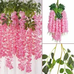 Unbranded 24 Pieces Of 3.6 Feet/piece Of Artificial Flowers And Fake Wisteria Garlands For Hanging Wisteria Silk Flowers, Suitable For Home Garden Wedding Party -Piha myymälä 613193366 max