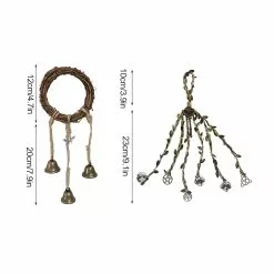 Unbranded 2 Pieces Wiccan Bell Wind Chimes Witch Wind Chimes Door Hanger Hanging Witch Bells Protection Witchcraft Home Decor For Patio Garden Boho Home Decor ( -Piha myymälä 614123513 max
