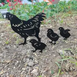 Unbranded Outdoor Metal Garden Decor, Chicken Yard Art Garden Metal Statues Decorative Garden Decoration Lawn Path Sidewalk Garden - European Retro Style. -Piha myymälä 617640216 max