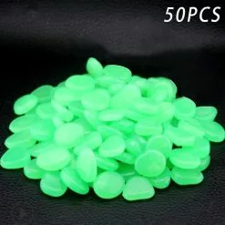 Unbranded 50 Pcs Fluorescent Pebble Stones Luminous Garden Walkway Flower Bed Shiny P -Piha myymälä 620238907 max
