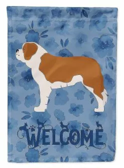 Windsocks Carolines Treasures Ck6203gf Saint Bernard Welcome Flag Garden Size