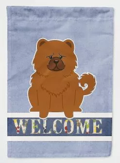 Windsocks Carolines Treasures Bb5723gf Chow Chow Red Welcome Flag Garden Size