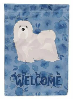 Windsocks Carolines Treasures Ck6013gf Lhasa Apso #2 Welcome Flag Garden Size