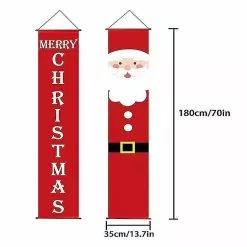 Garden Sculptures (11) Merry Christmas Santa Party Hanging Banner Garden Banners Xmas Door Decoration -Piha myymälä 623414435 max