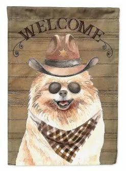 Windsocks Carolines Treasures Ck6324gf Pomeranian Country Dog Flag Garden Size