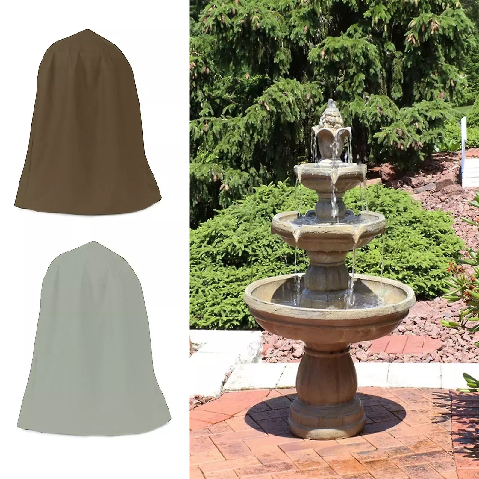 Unbranded Outdoor Fountain Cover In Winter 420d Silver Coated Oxford Cloth Garden Easy To Fold & Store Sturdy Patio Waterproof 5 Unbranded Outdoor Fountain Cover In Winter 420d Silver Coated Oxford Cloth Garden Easy To Fold & Store Sturdy Patio Waterproof - Image 3