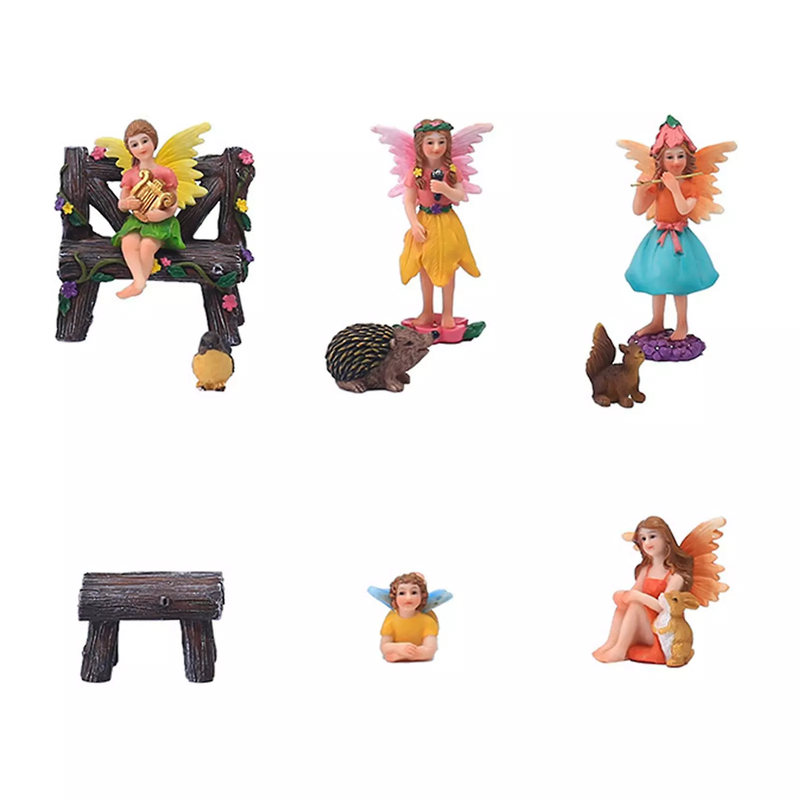 Unbranded 6pcs/set Garden Fairy Miniature Figurines Set For Home Outdoor Decorate 4 Unbranded 6pcs/set Garden Fairy Miniature Figurines Set For Home Outdoor Decorate - Image 2