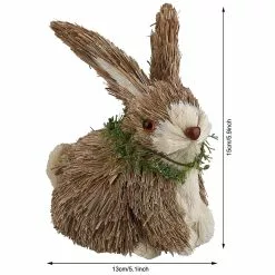 Unbranded Village Style Easter Straw Bunny Simulation Rabbit Garden Collection Figurines For Easter Party Decorations -Piha myymälä 632338432 max 1