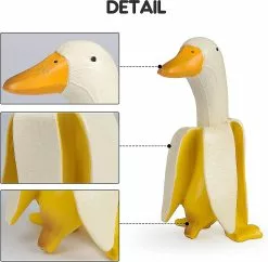 Garden Decor Statues Figurines Ornaments, Creative Resin Banana Duck Garden Gnomes, Personalized Duck Statues For Home, Patio, Lawn, Yard, Office, Out -Piha myymälä 641465226 max
