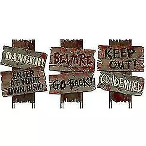 Unbranded 3pcs Halloween Garden Signs Outdoor Decorations Halloween Props Sidewalk Lawn Yard Diy Warning Sign Event Party Props 4 Unbranded 3pcs Halloween Garden Signs Outdoor Decorations Halloween Props Sidewalk Lawn Yard Diy Warning Sign Event Party Props - Image 2