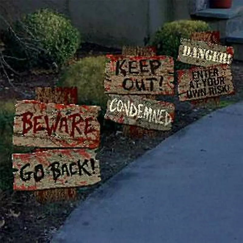 Unbranded 3pcs Halloween Garden Signs Outdoor Decorations Halloween Props Sidewalk Lawn Yard Diy Warning Sign Event Party Props 5 Unbranded 3pcs Halloween Garden Signs Outdoor Decorations Halloween Props Sidewalk Lawn Yard Diy Warning Sign Event Party Props - Image 3