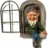 Unbranded Resin Garden Gnome Decor, Funny Gnome Figure Lawn Dress Up Dwarf Escape Midget Polyresin Craft Sculpture Courtyard Outdoor Elf Ornamentgreen Blown1pcs -Piha myymälä 643236024 max