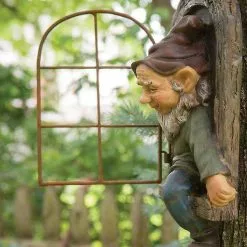 Unbranded Resin Garden Gnome Decor, Funny Gnome Figure Lawn Dress Up Dwarf Escape Midget Polyresin Craft Sculpture Courtyard Outdoor Elf Ornamentgreen Blown1pcs -Piha myymälä 643236771 max