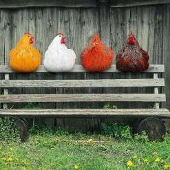 Statues Resin Rooster Desktop Decor Garden Statue Chicken Yard Decor - Yellow -Piha myymälä 643379194 max