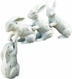 Unbranded Easter Bunny Garden Sculpture | Resin Rabbit Garden Sculpture Ornament - Garden Sculpture Rabbit