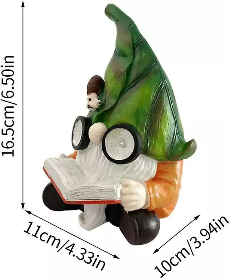 Unbranded Solar Light Statue Resin Gnome Crafts Ornaments Garden Decoration Gnome Reading Resin Crafts Ornamen 4 Unbranded Solar Light Statue Resin Gnome Crafts Ornaments Garden Decoration Gnome Reading Resin Crafts Ornamen - Image 2