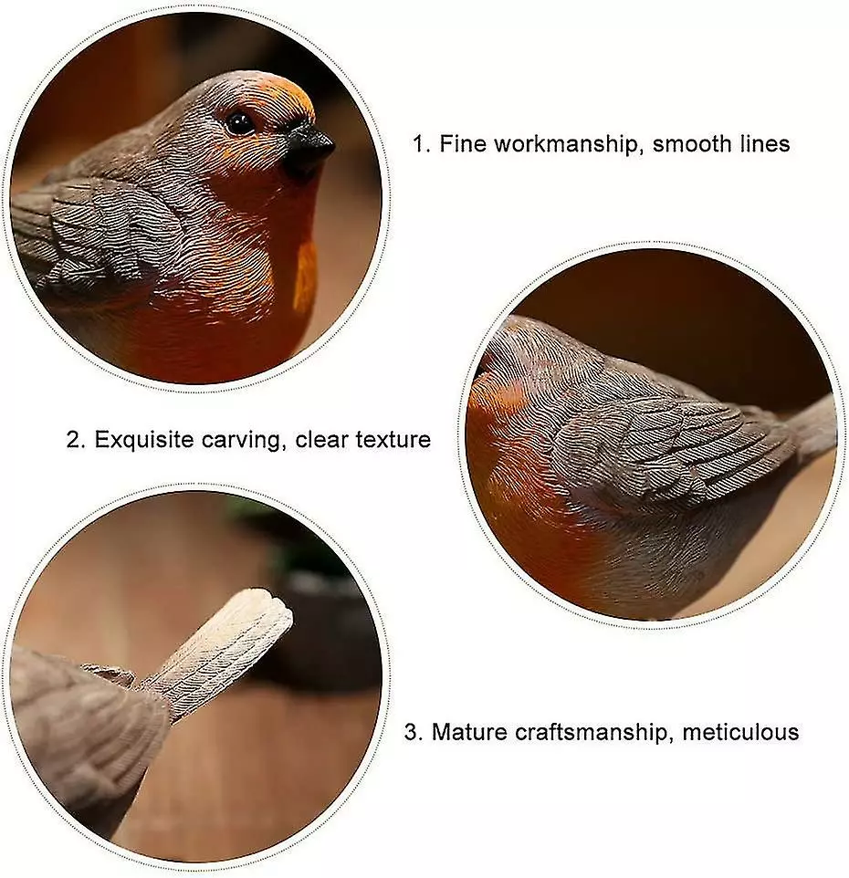 Unbranded 2 Pcs, Wild Bird Collection, Life-like Colouring, Garden Outdoor Ornaments Decor Gift 5 Unbranded 2 Pcs, Wild Bird Collection, Life-like Colouring, Garden Outdoor Ornaments Decor Gift - Image 3