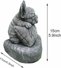 Unbranded Bulldog Resin Statue, Animal French Bulldog Decorative Statue Sculpture, Garden Decoration -Piha myymälä 643401578 max