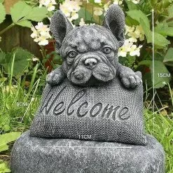 Unbranded Bulldog Resin Statue, Animal French Bulldog Decorative Statue Sculpture, Garden Decoration -Piha myymälä 643401653 max