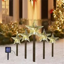Unbranded Solar Christmas Star Lights Garden Energy Saving Waterproof Solar