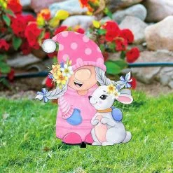Unbranded Easter Gnomes Bunny Yard Signs Easy To Install Fadeless Gnomes Yard Signs For Outdoor Patio Yard Lawn Garden -Piha myymälä 643977672 max