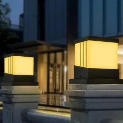 Unbranded Outdoor Waterproof Pillar Light Automatic Solar Charging During The Day For Building Corridors Garden Gates -Piha myymälä 643979618 max