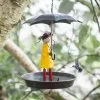 Unbranded Metal Girl And Umbrella Bird Feeder With Hanging Chain Garden Outdoor Wild Bird Feeder Decor -Piha myymälä 645104224 max