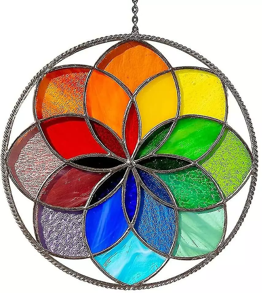 Unbranded Painted Window Ornaments Hanging Acrylic Rainbow Flower Sculpture Garden Suncatcher Decoration Paint 3 Unbranded Painted Window Ornaments Hanging Acrylic Rainbow Flower Sculpture Garden Suncatcher Decoration Paint