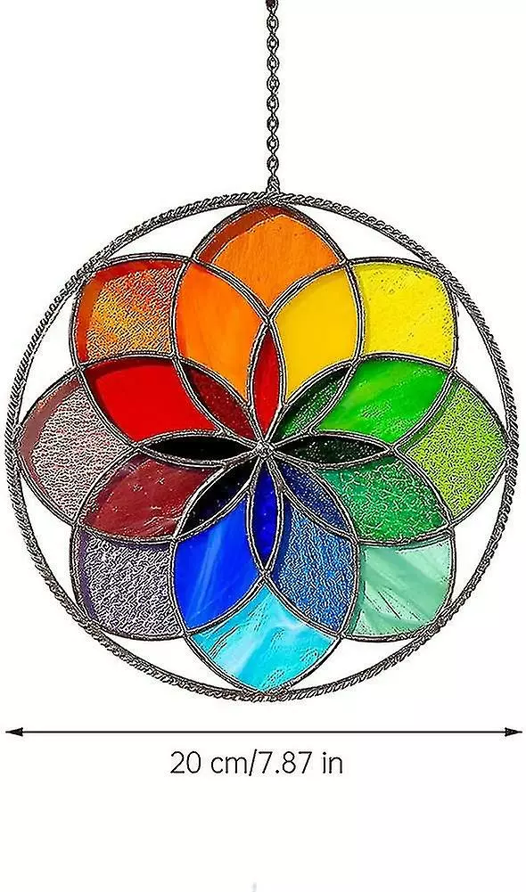 Unbranded Painted Window Ornaments Hanging Acrylic Rainbow Flower Sculpture Garden Suncatcher Decoration Paint 4 Unbranded Painted Window Ornaments Hanging Acrylic Rainbow Flower Sculpture Garden Suncatcher Decoration Paint - Image 2