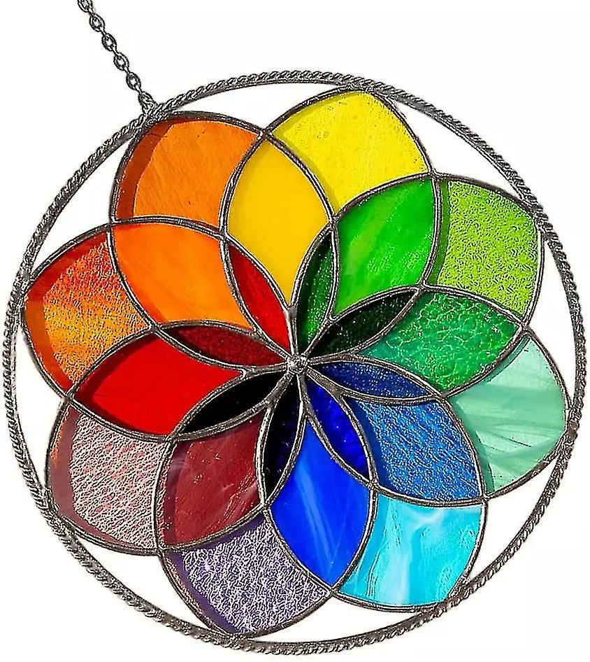 Unbranded Painted Window Ornaments Hanging Acrylic Rainbow Flower Sculpture Garden Suncatcher Decoration Paint 6 Unbranded Painted Window Ornaments Hanging Acrylic Rainbow Flower Sculpture Garden Suncatcher Decoration Paint - Image 4