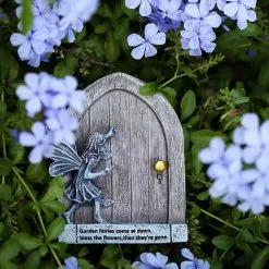 Unbranded Miniature Fairy Garden Door With Fairies Sculpture, Trees Outdoor Wall Miniature Fairy Garden Outdoor Decor -Piha myymälä 647370733 max