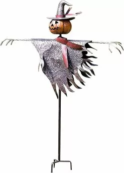 Linkrunning Halloween Ornaments, Halloween Scarecrow Outdoor Lantern Ground Stake,scarecrow For Garden Indoor Decoration Prop