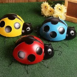 Unbranded 3pcs Patio Decorations Outdoor Metal Garden Art Wall Decor Fence Yard And Statues Outdoor Simulated Ladybug Figurines Metal Garden Wall Art Decoration -Piha myymälä 669048752 max