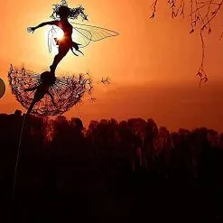 Spmyv Dandelion Fairies Garden Art Dancing Sculpture Yard Decorations Stainless Steel Dandelion Fairy Garden Ornaments For Outdoor Decor Metal -Piha myymälä 705534332 max