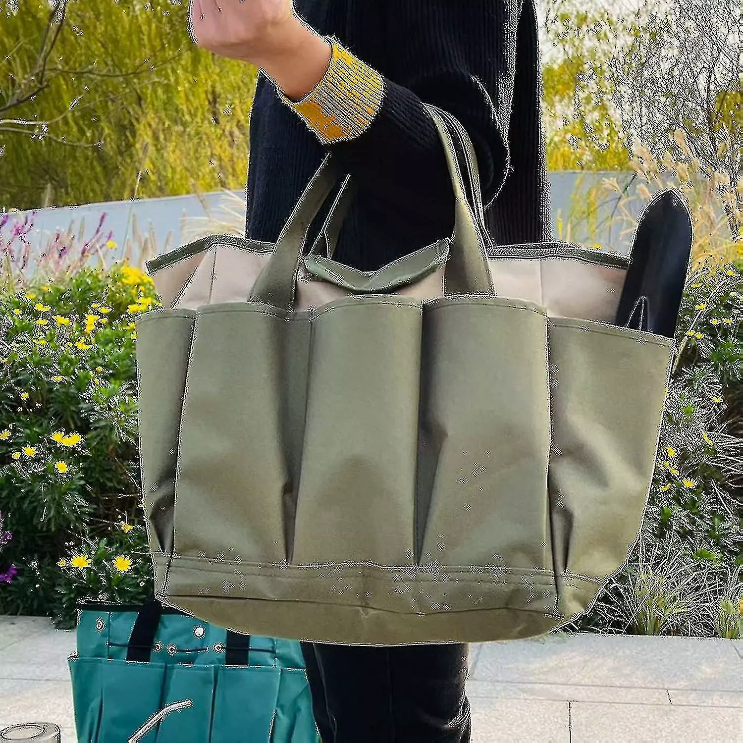 Unbranded Tool Bag Gardening Tote Bag Outdoor Multi Pocket Garden Tool Kit Organizer Bag Compact Hand Tool Gardeners Storage Bag (cream) 7 Unbranded Tool Bag Gardening Tote Bag Outdoor Multi Pocket Garden Tool Kit Organizer Bag Compact Hand Tool Gardeners Storage Bag (cream) - Image 5