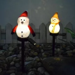 Unbranded Outdoor Solar Christmas Lights, Set Of 3 Snowmen For Patio, Yard, Garden, Lawn Christmas Decorations -Piha myymälä 718219293 max