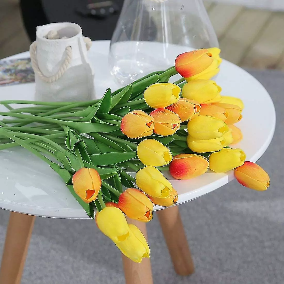 Unbranded 10pcs Real Touch Latex Artificial Tulips Flowers Fake Tulips Flowers Wedding Bouquets For Wedding Home Garden Decoration Yellow 5 Unbranded 10pcs Real Touch Latex Artificial Tulips Flowers Fake Tulips Flowers Wedding Bouquets For Wedding Home Garden Decoration Yellow - Image 3