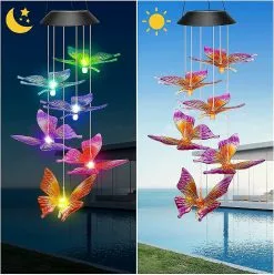 Unbranded Easter Decoration Outdoor Wind Chime For Mothers Gift, Butterfly Solar Led Chime For Birthday Gift Garden Gift, Outdoor Garden Decoration For Balcony -Piha myymälä 718241654 max